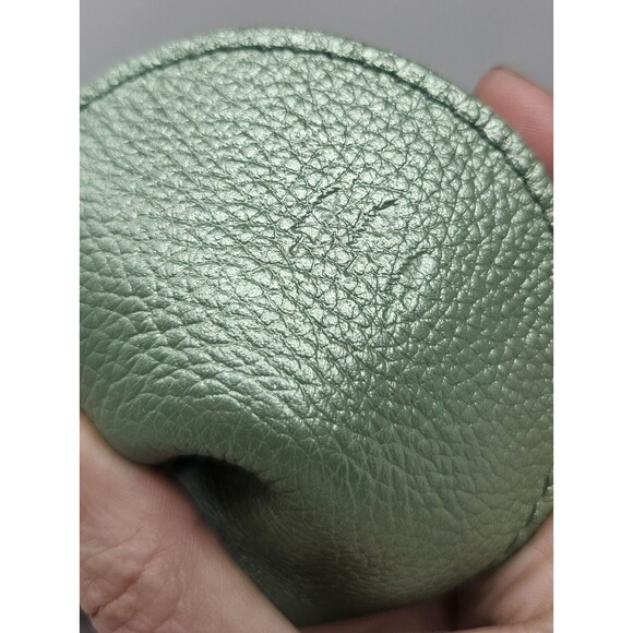Portland Leather Goods Mini Fortune Cookie Coin Pouch Mint Metallic Green NWOT - Picture 8 of 10